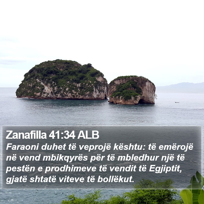 Zanafilla 41:34 ALB Bible Study