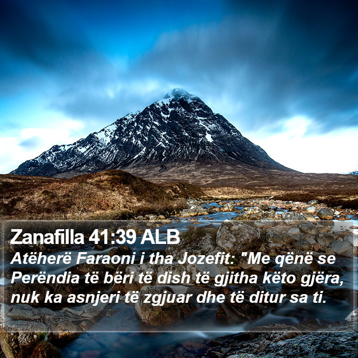 Zanafilla 41:39 ALB Bible Study