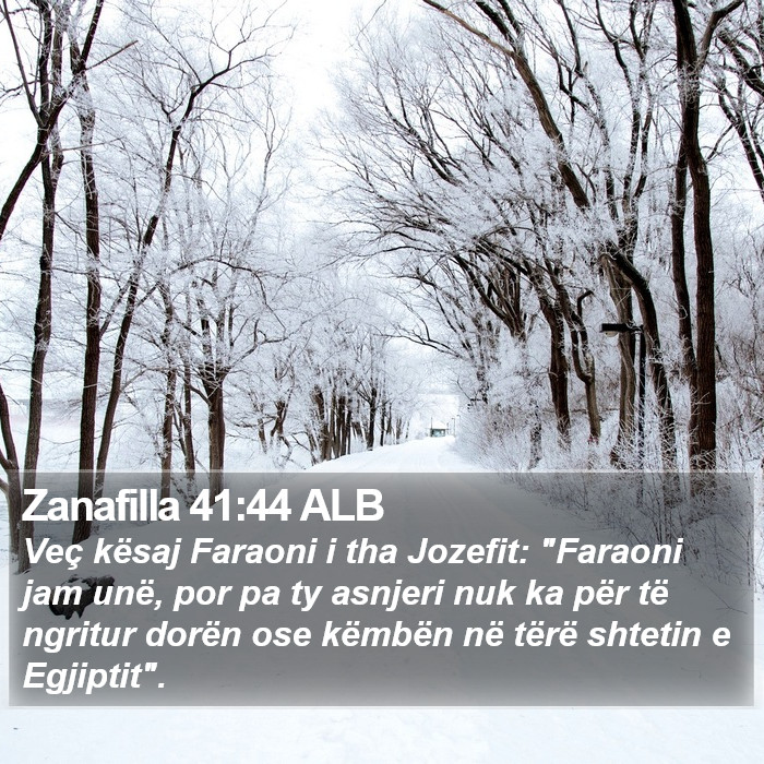 Zanafilla 41:44 ALB Bible Study