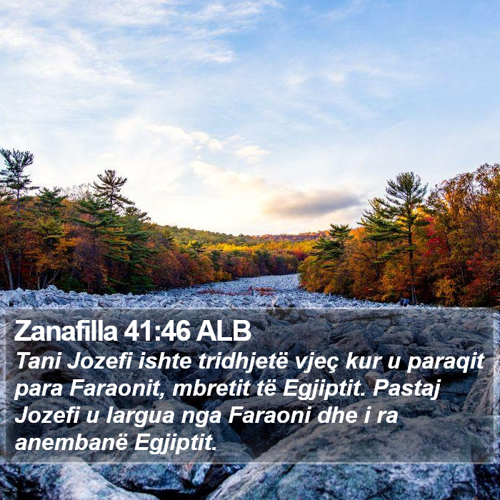 Zanafilla 41:46 ALB Bible Study