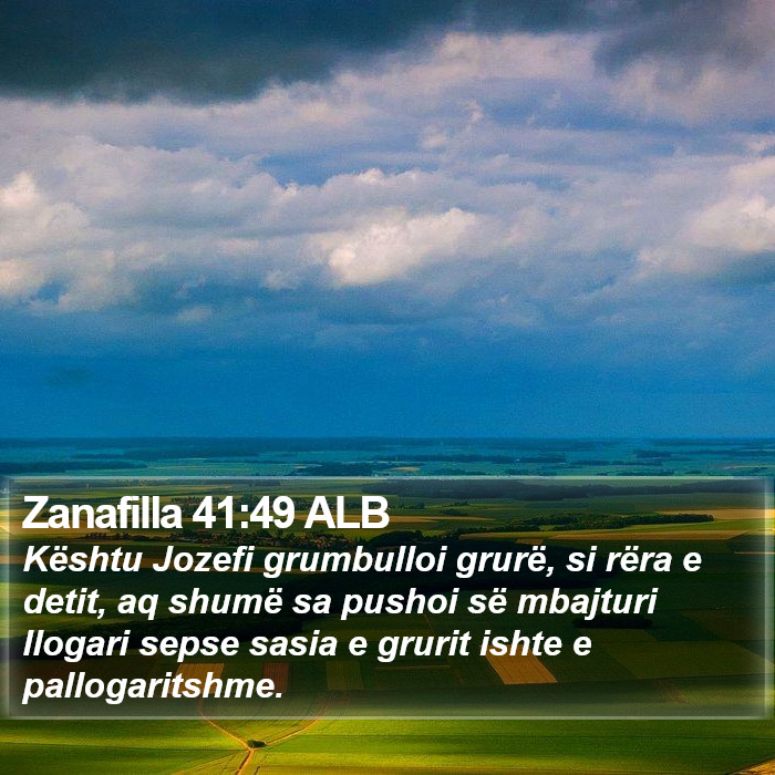 Zanafilla 41:49 ALB Bible Study