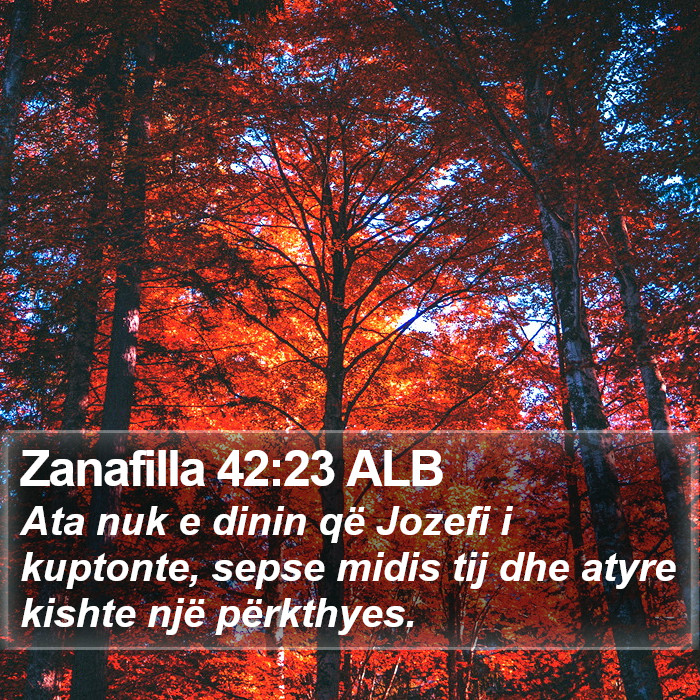 Zanafilla 42:23 ALB Bible Study