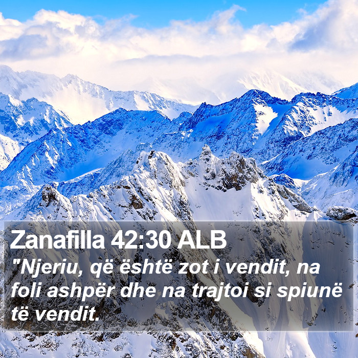 Zanafilla 42:30 ALB Bible Study