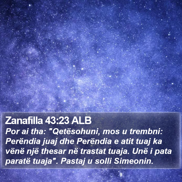 Zanafilla 43:23 ALB Bible Study