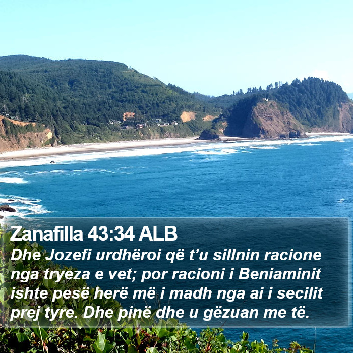 Zanafilla 43:34 ALB Bible Study