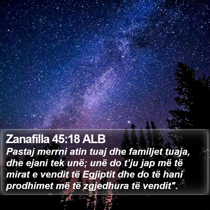 Zanafilla 45:18 ALB Bible Study