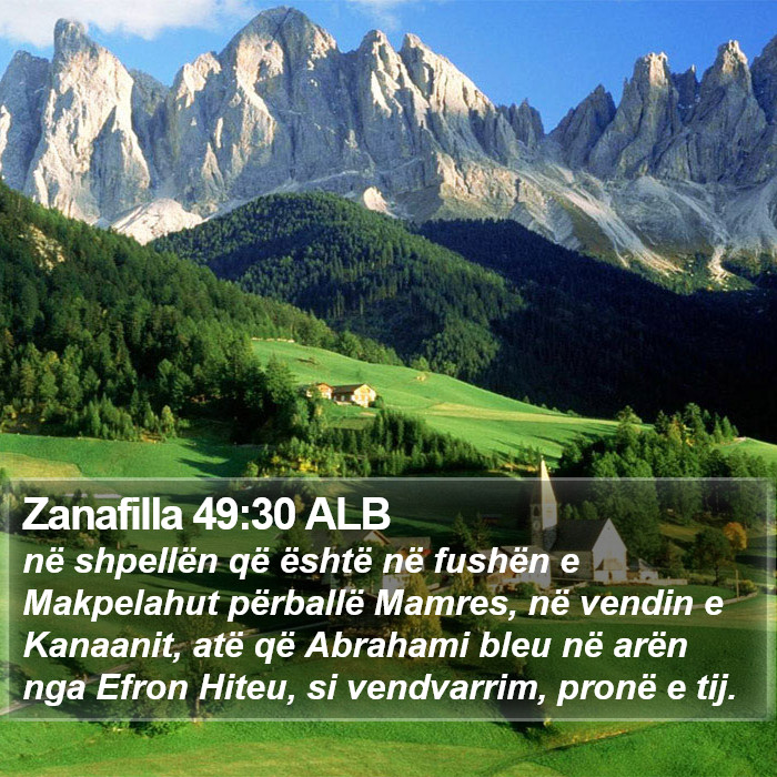 Zanafilla 49:30 ALB Bible Study