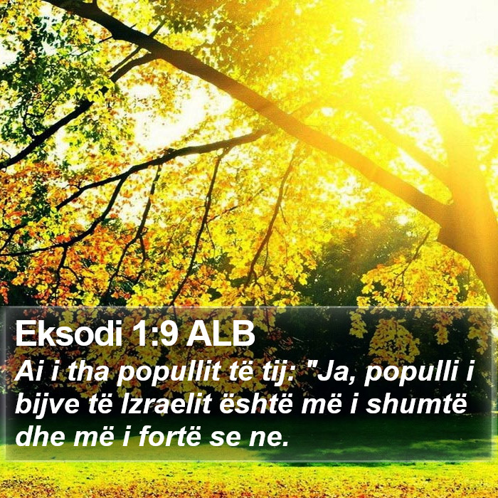 Eksodi 1:9 ALB Bible Study