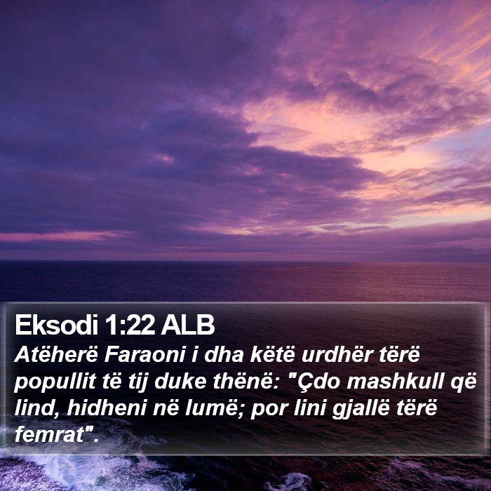 Eksodi 1:22 ALB Bible Study