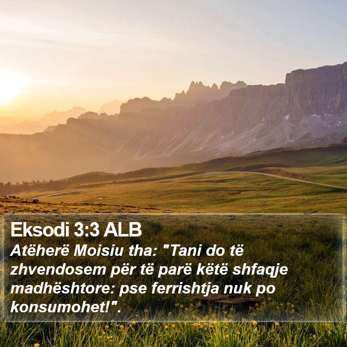 Eksodi 3:3 ALB Bible Study