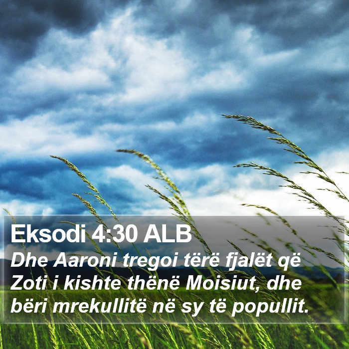 Eksodi 4:30 ALB Bible Study