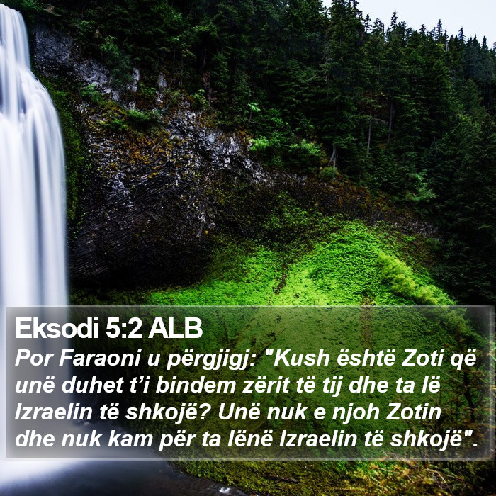 Eksodi 5:2 ALB Bible Study