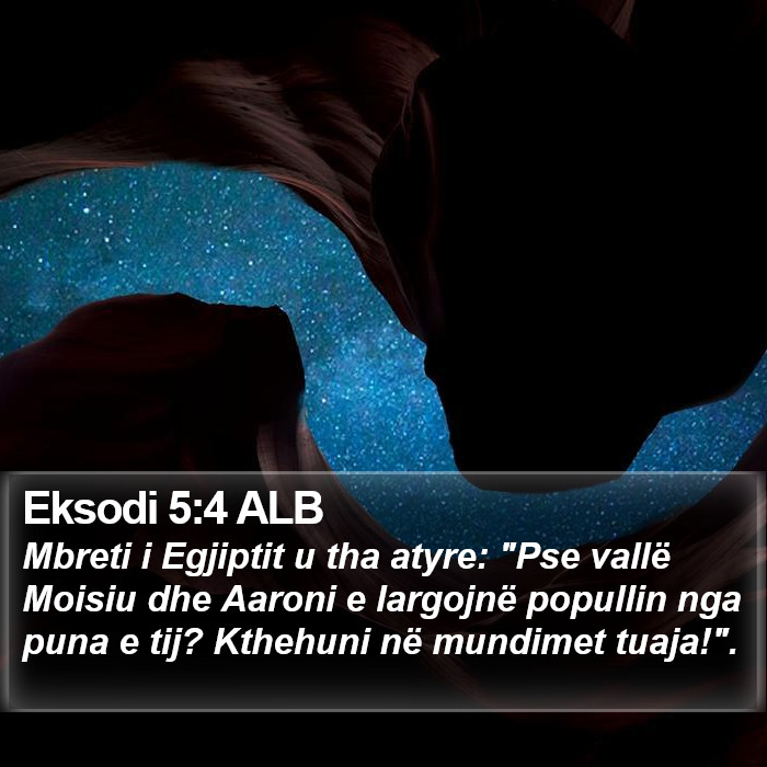 Eksodi 5:4 ALB Bible Study