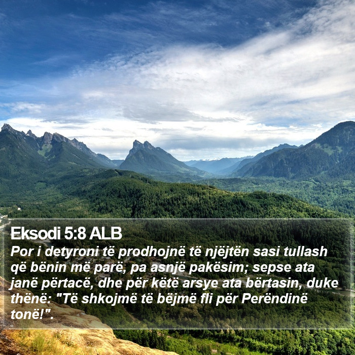 Eksodi 5:8 ALB Bible Study