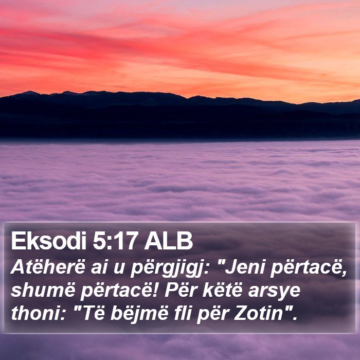 Eksodi 5:17 ALB Bible Study