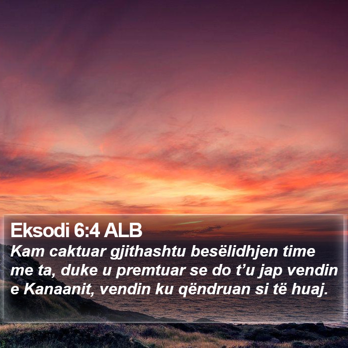 Eksodi 6:4 ALB Bible Study