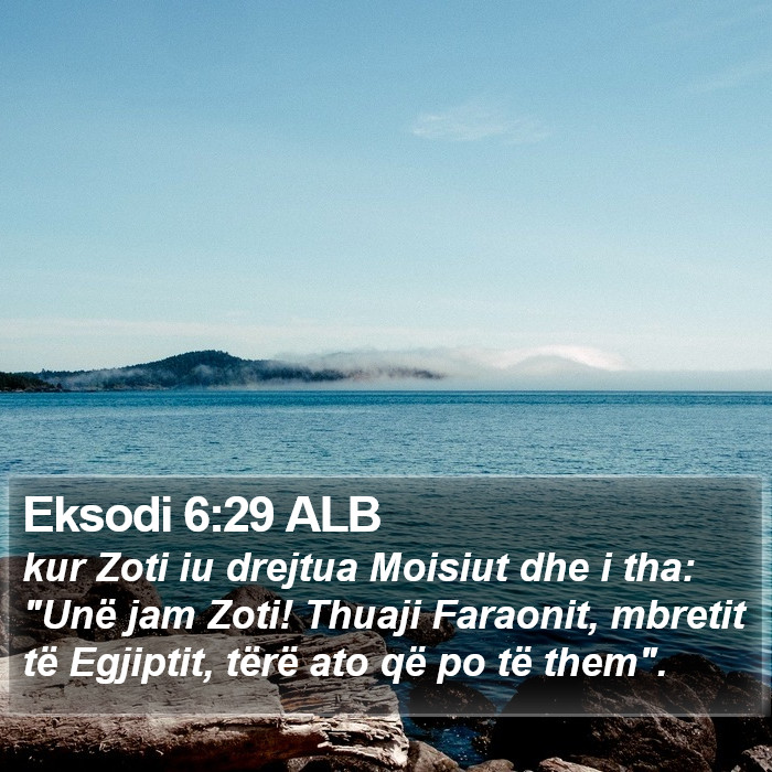 Eksodi 6:29 ALB Bible Study