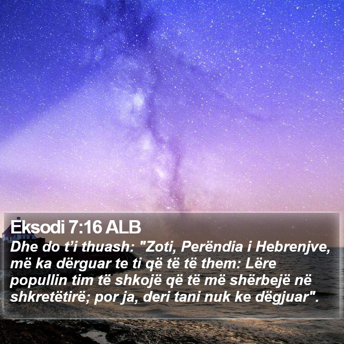 Eksodi 7:16 ALB Bible Study