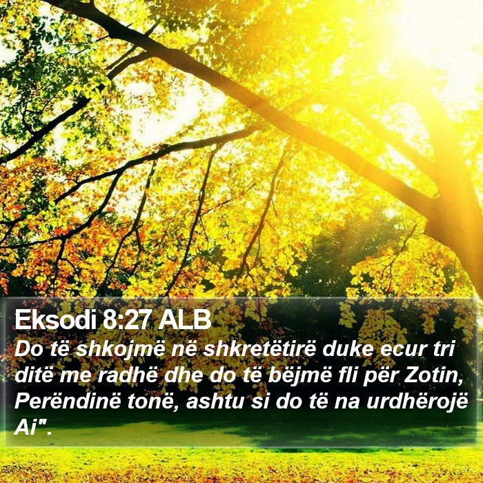 Eksodi 8:27 ALB Bible Study