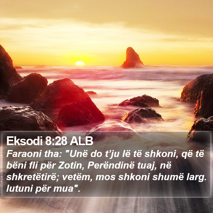 Eksodi 8:28 ALB Bible Study