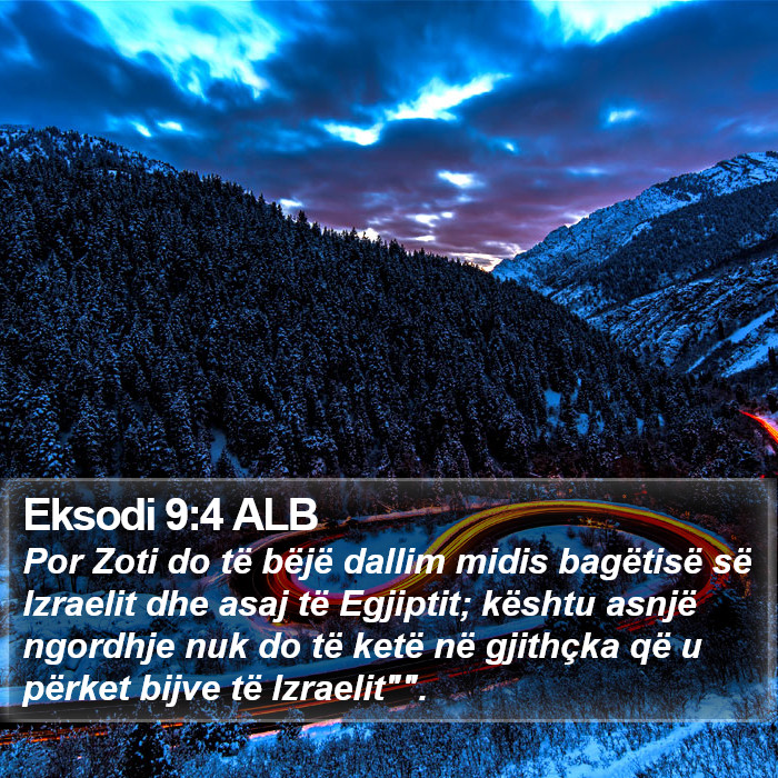 Eksodi 9:4 ALB Bible Study