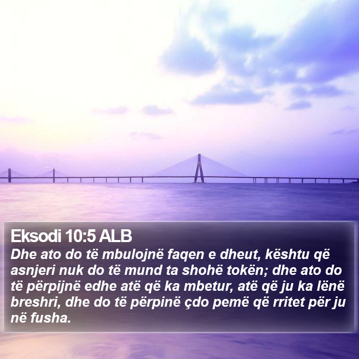 Eksodi 10:5 ALB Bible Study
