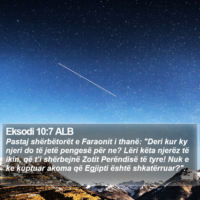 Eksodi 10:7 ALB Bible Study