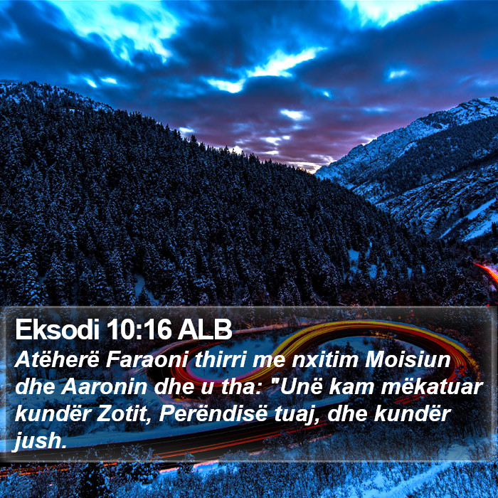 Eksodi 10:16 ALB Bible Study