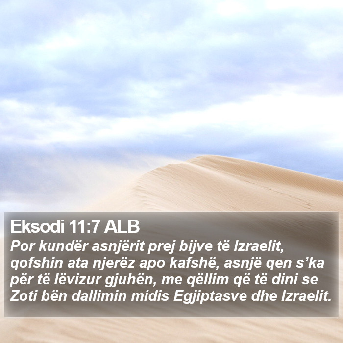 Eksodi 11:7 ALB Bible Study