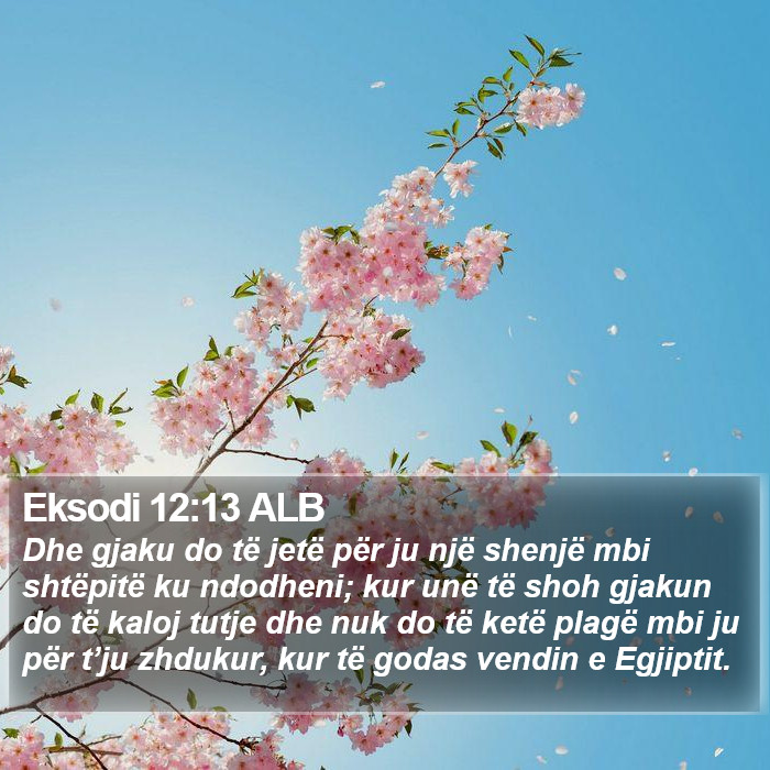 Eksodi 12:13 ALB Bible Study