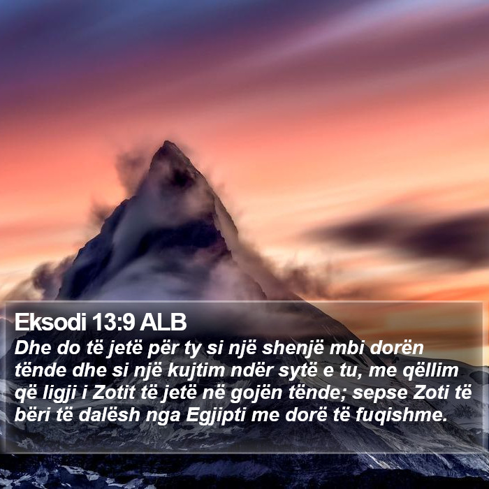 Eksodi 13:9 ALB Bible Study
