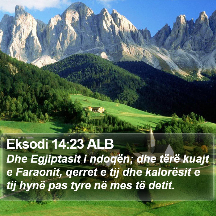 Eksodi 14:23 ALB Bible Study