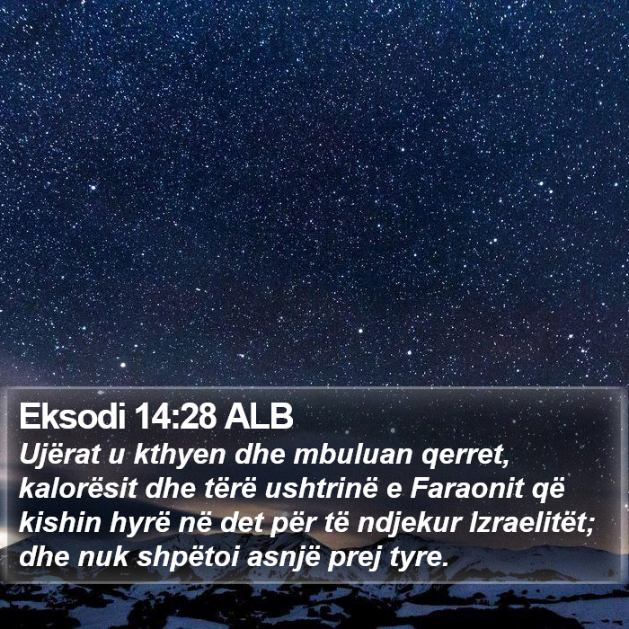 Eksodi 14:28 ALB Bible Study