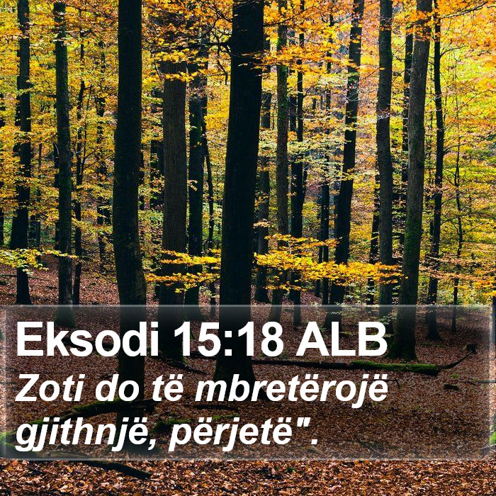 Eksodi 15:18 ALB Bible Study