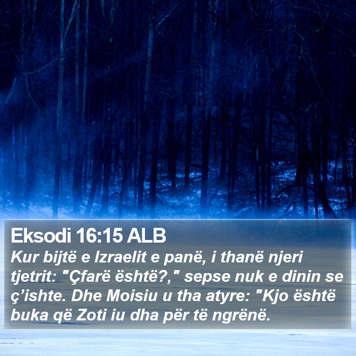 Eksodi 16:15 ALB Bible Study