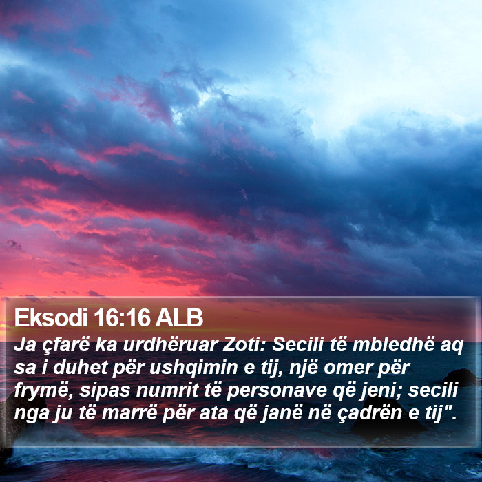 Eksodi 16:16 ALB Bible Study