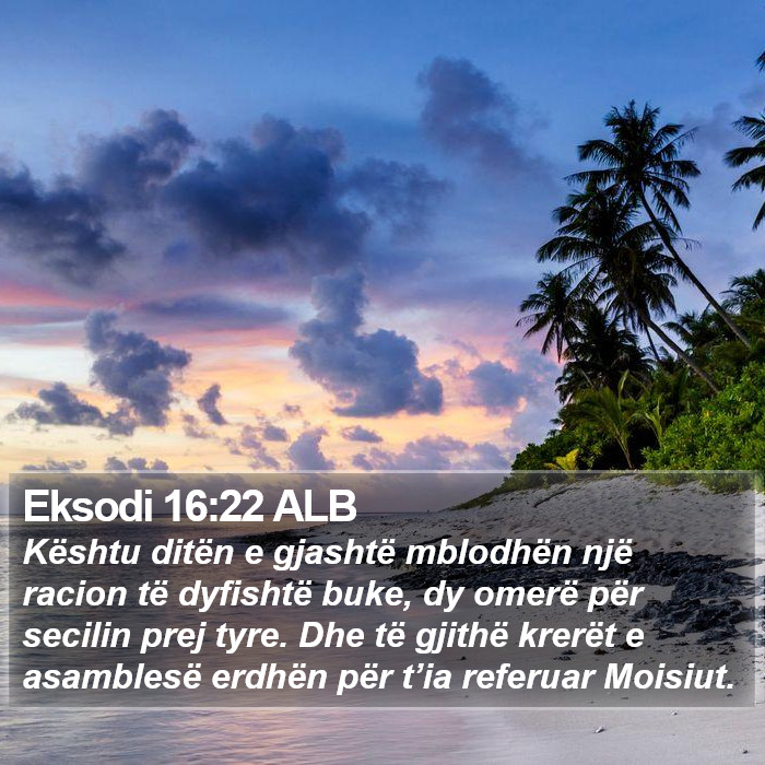 Eksodi 16:22 ALB Bible Study