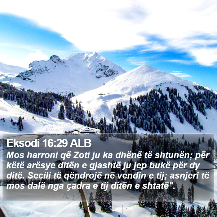 Eksodi 16:29 ALB Bible Study