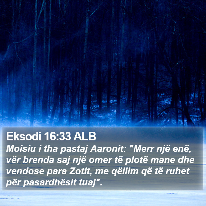 Eksodi 16:33 ALB Bible Study