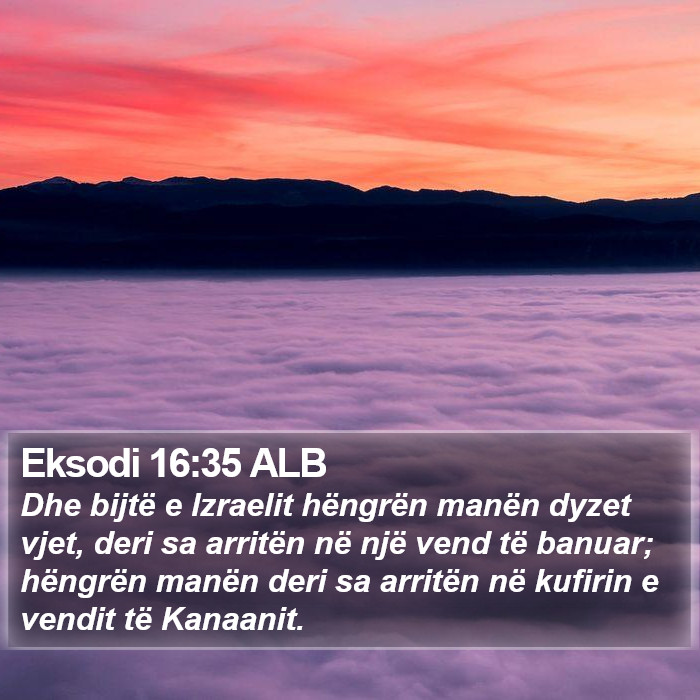 Eksodi 16:35 ALB Bible Study