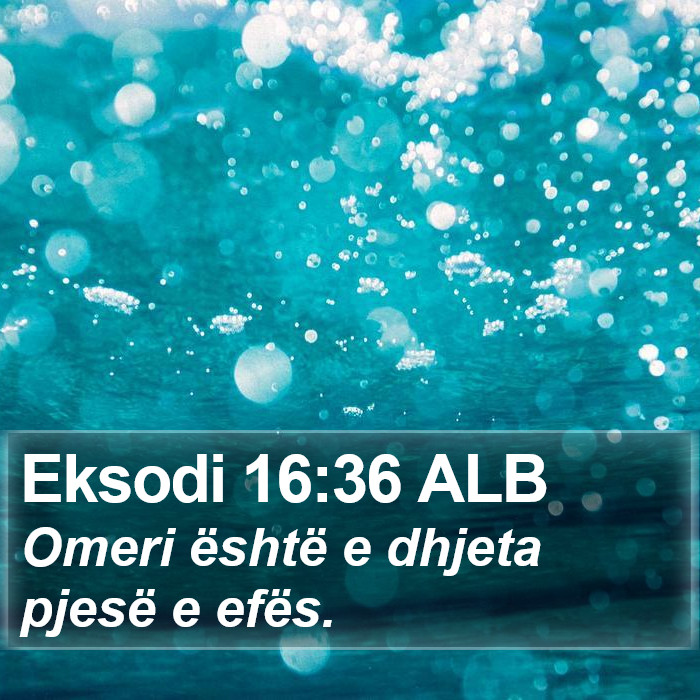 Eksodi 16:36 ALB Bible Study