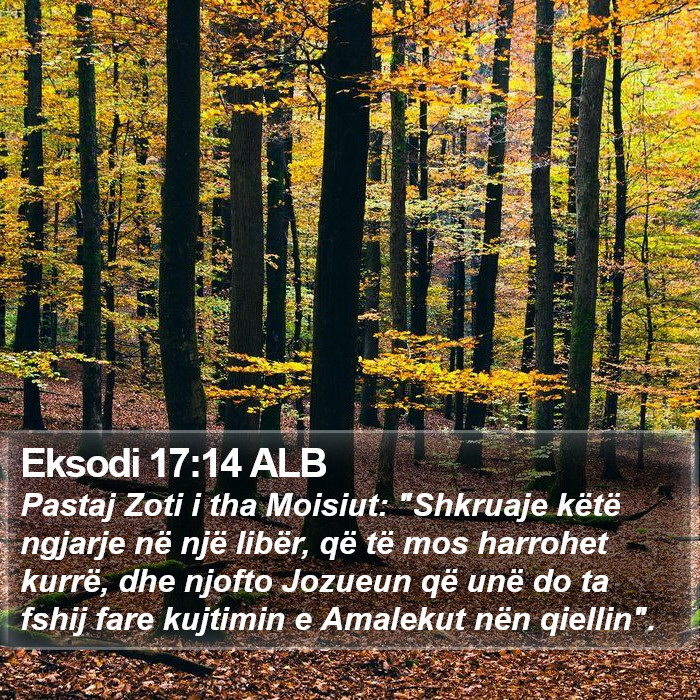 Eksodi 17:14 ALB Bible Study