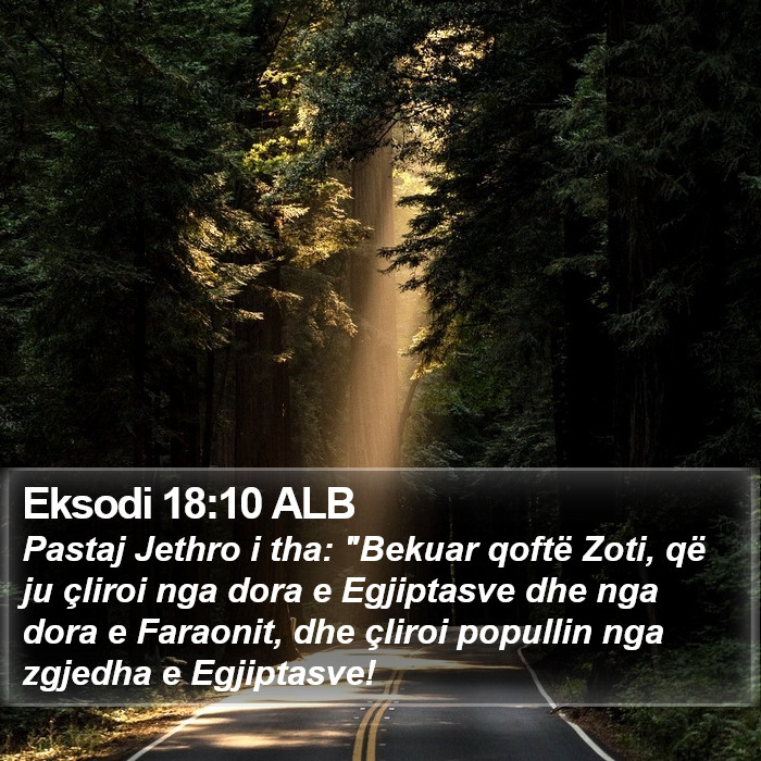 Eksodi 18:10 ALB Bible Study