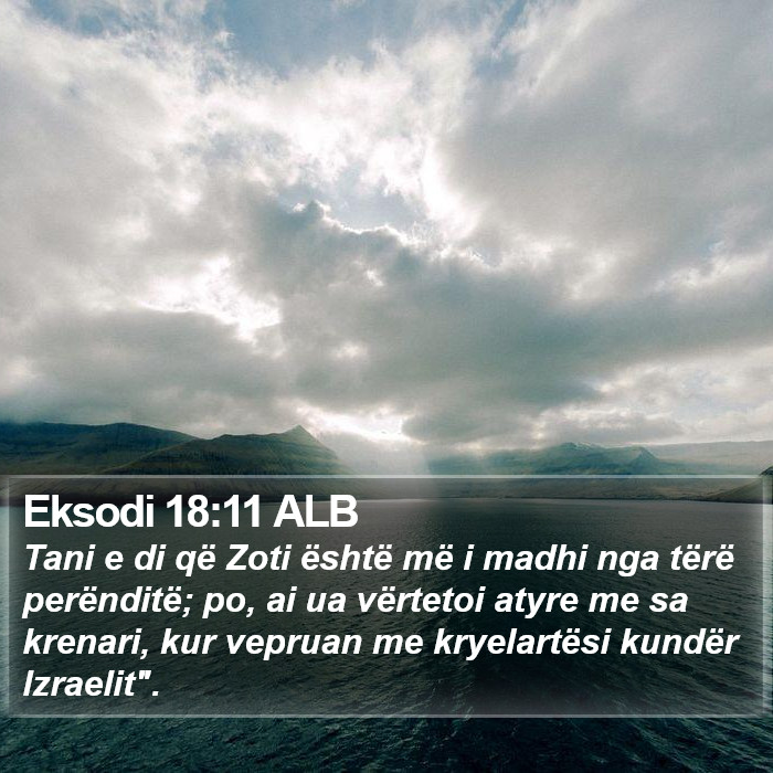 Eksodi 18:11 ALB Bible Study