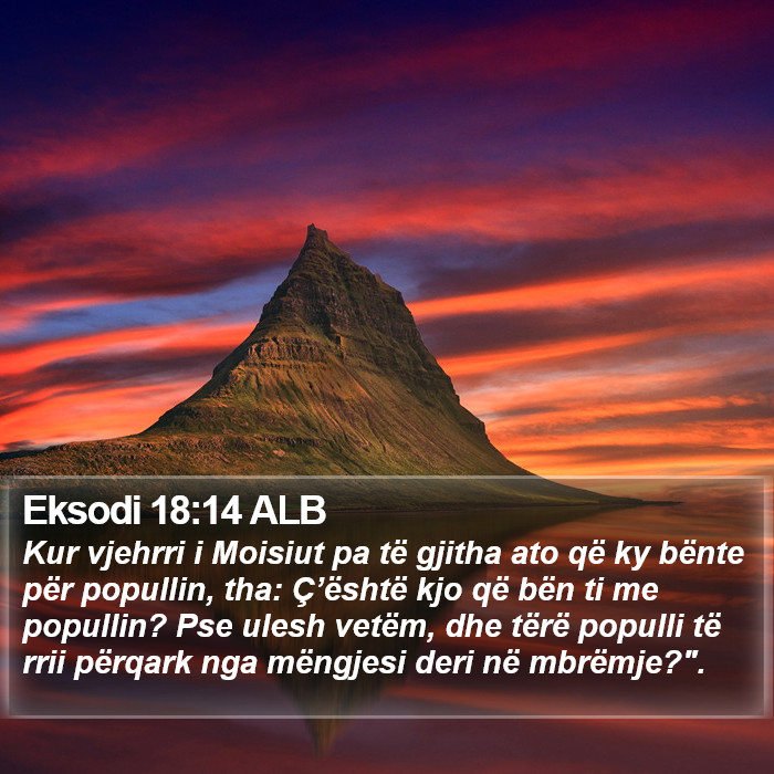 Eksodi 18:14 ALB Bible Study