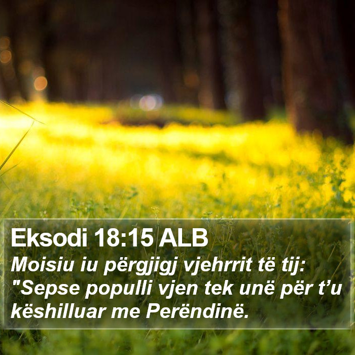 Eksodi 18:15 ALB Bible Study