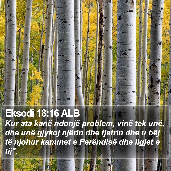 Eksodi 18:16 ALB Bible Study