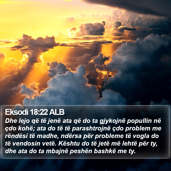 Eksodi 18:22 ALB Bible Study