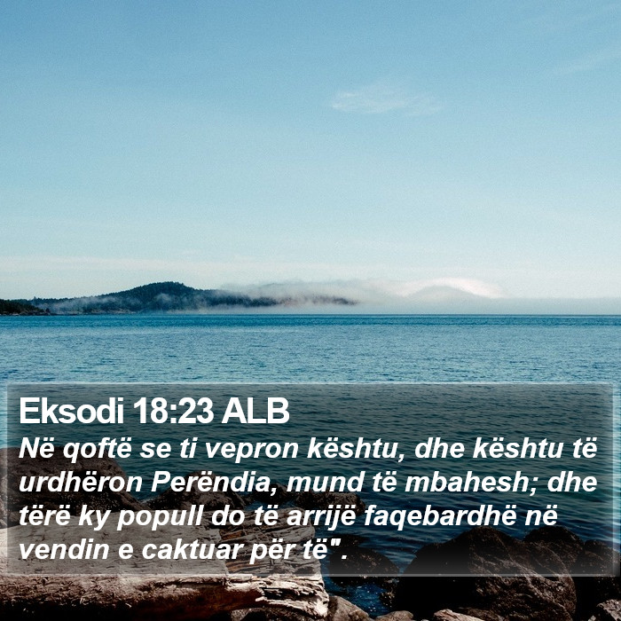 Eksodi 18:23 ALB Bible Study