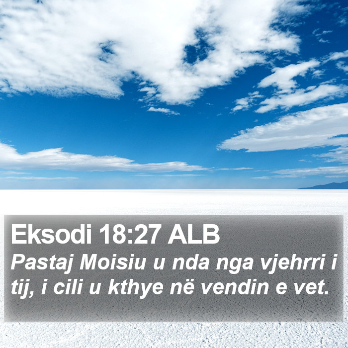 Eksodi 18:27 ALB Bible Study